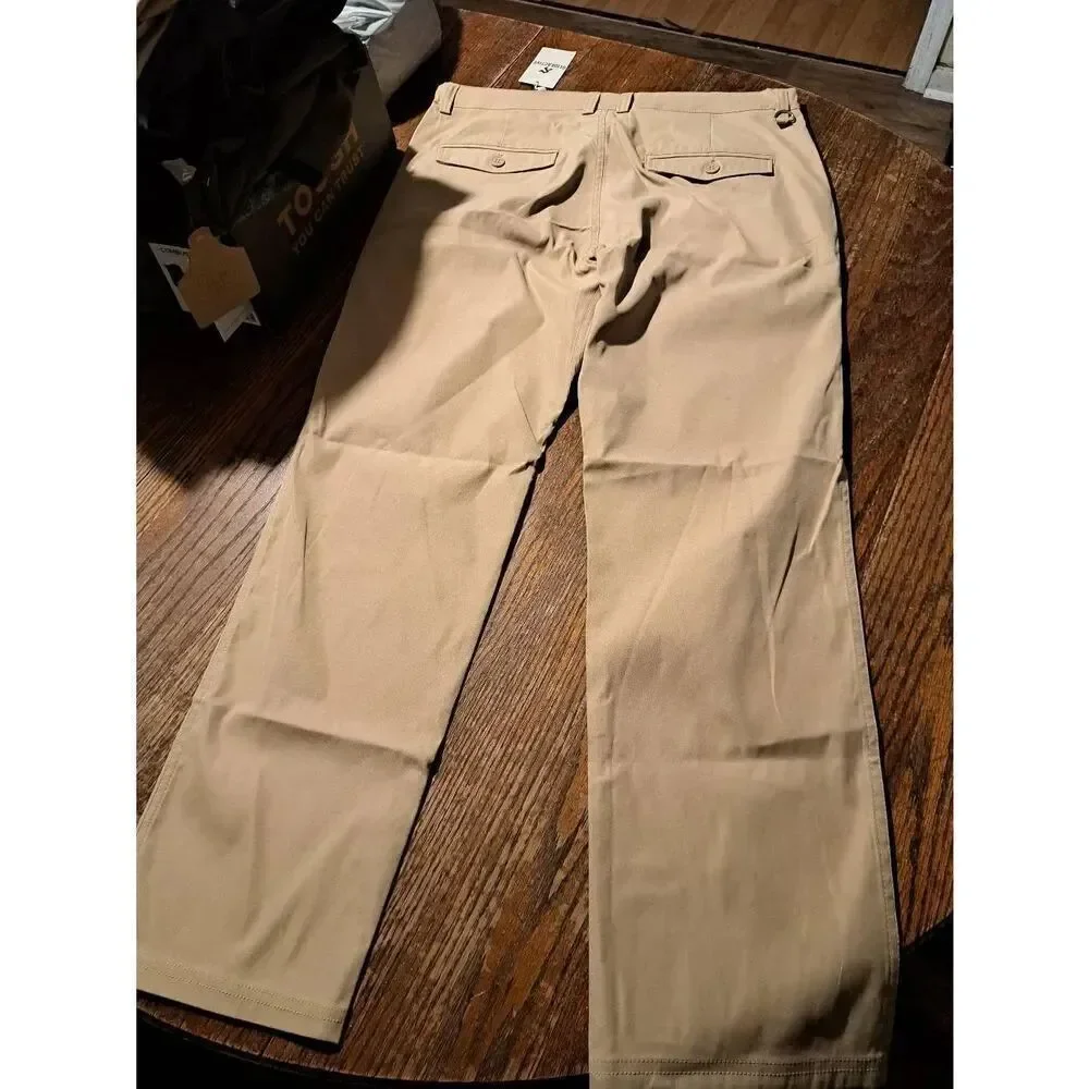 New GlideActive XL 36x29 Khaki Tan Active Pants Stretch Comfort Adjustable Waist
